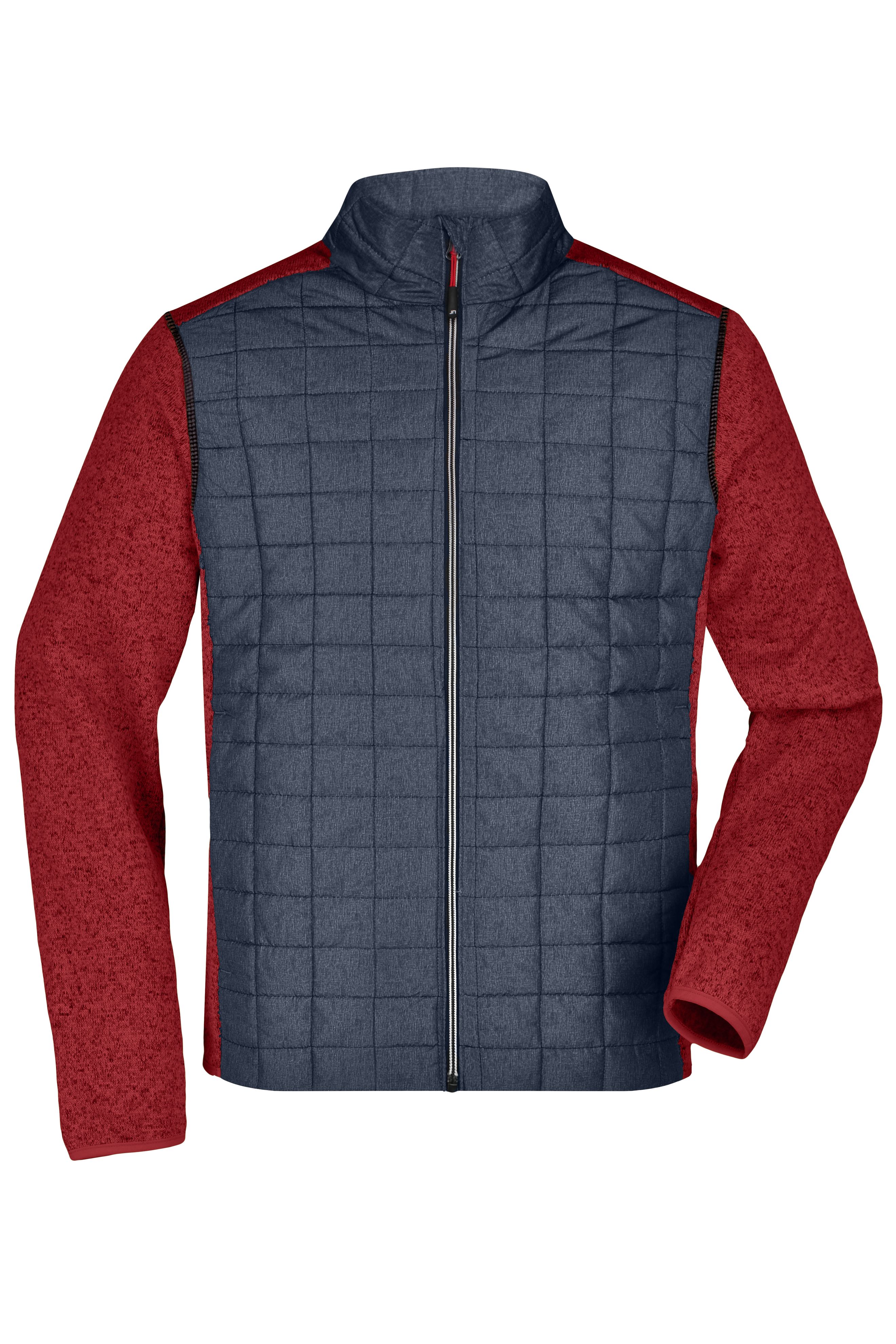 Herren Melange Strickfleece Hybridjacke