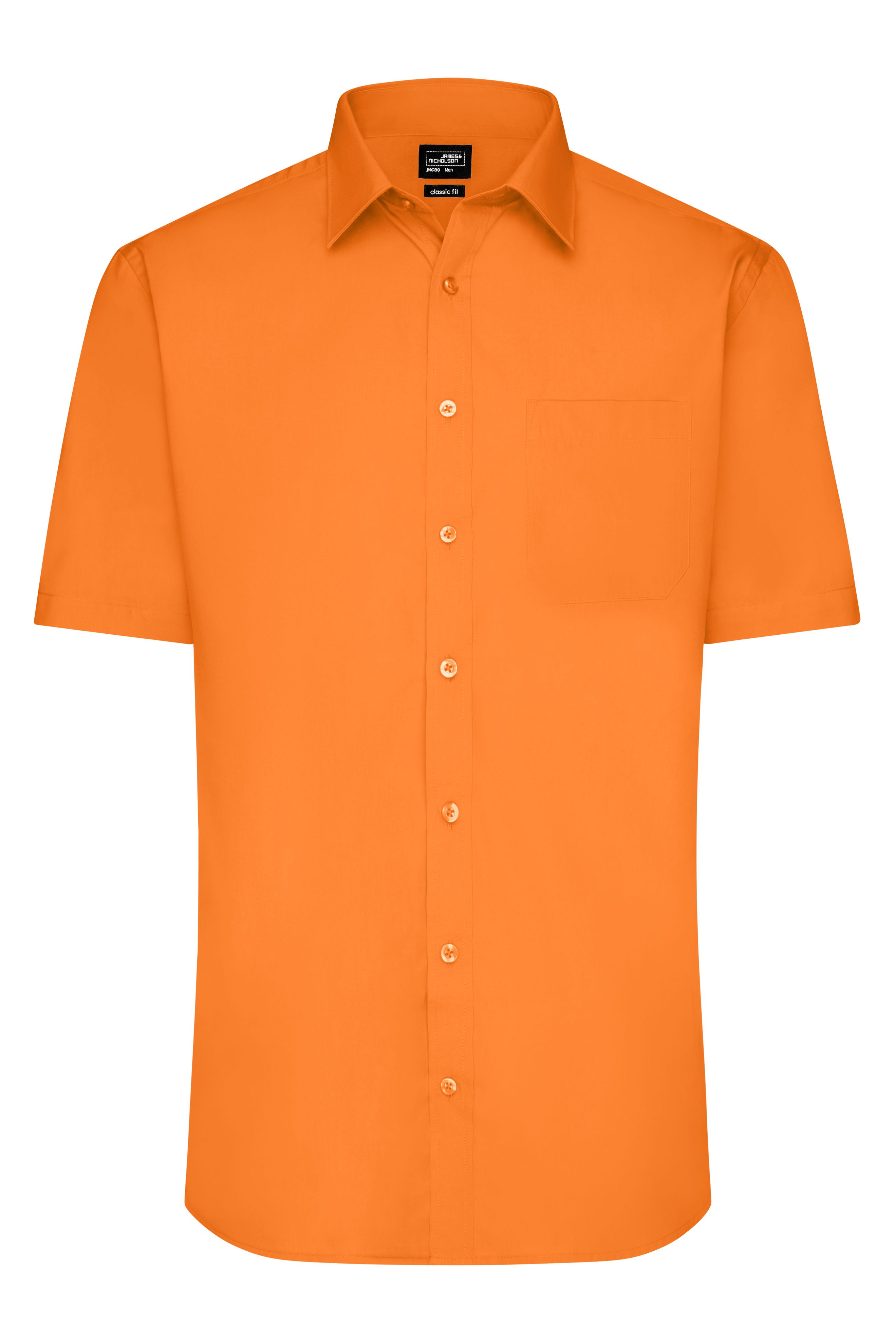 Herrenhemd Poplin Kurzarm