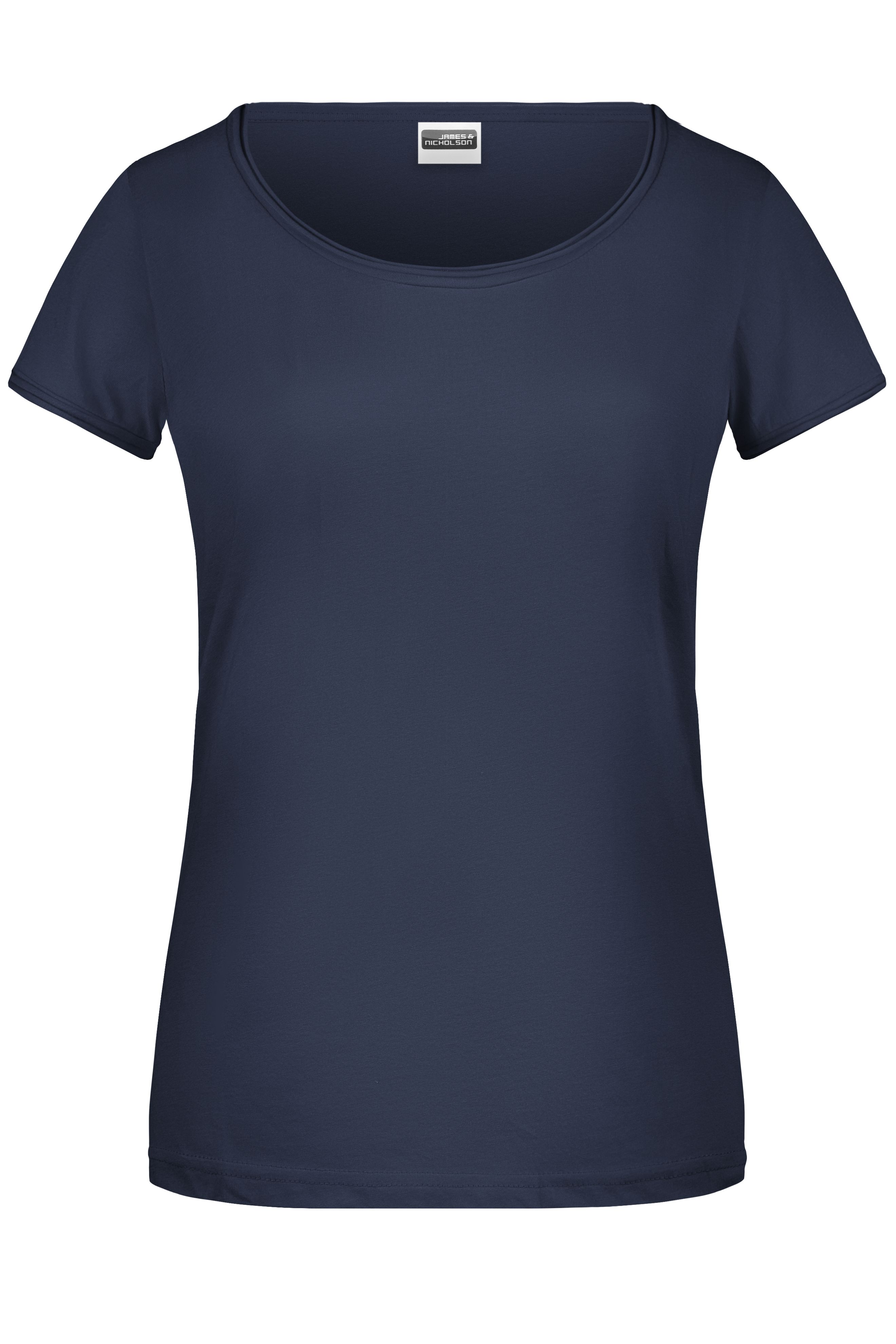 Damen T-Shirt Rollsaum