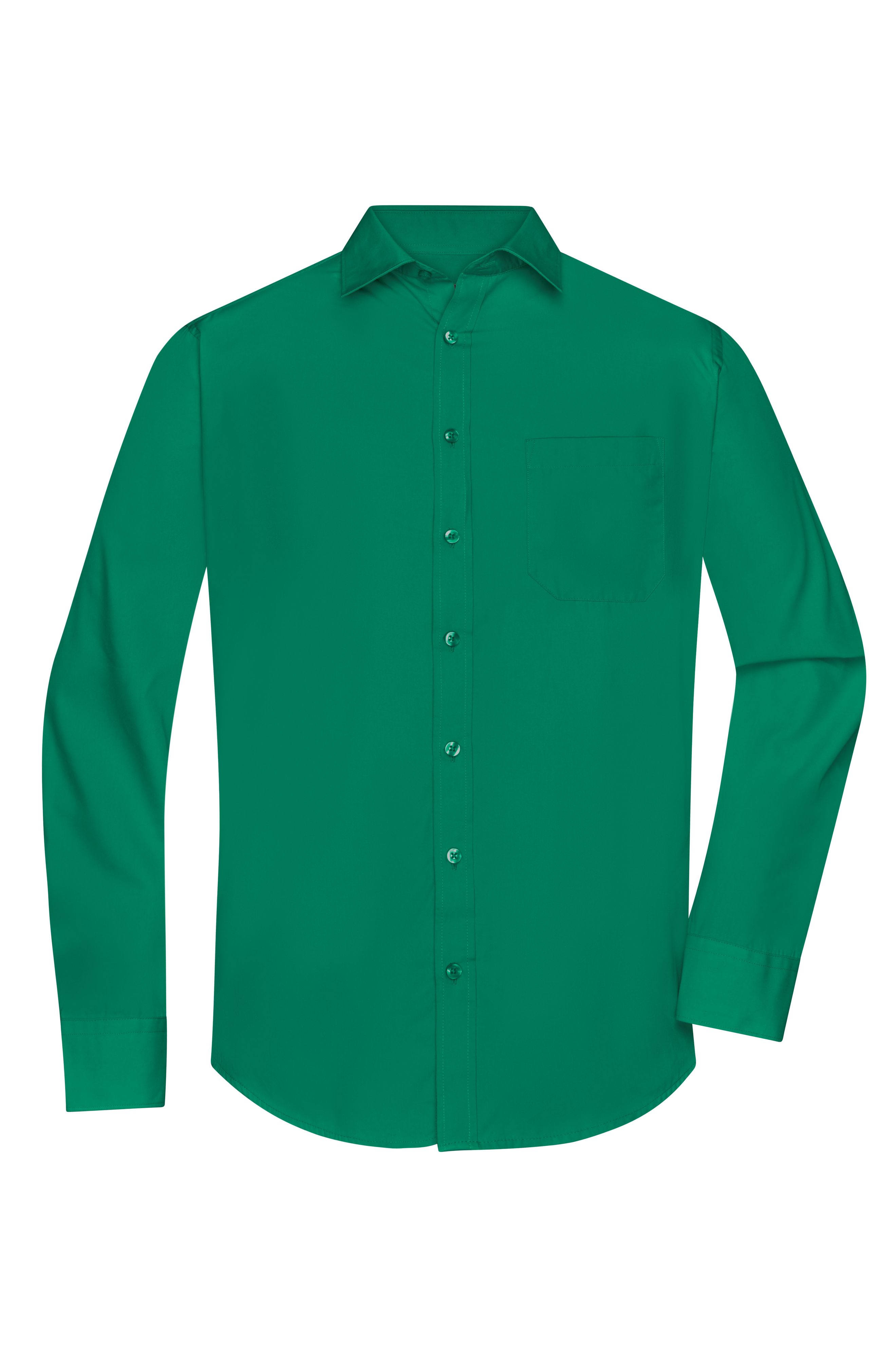 Herrenhemd Poplin Langarm