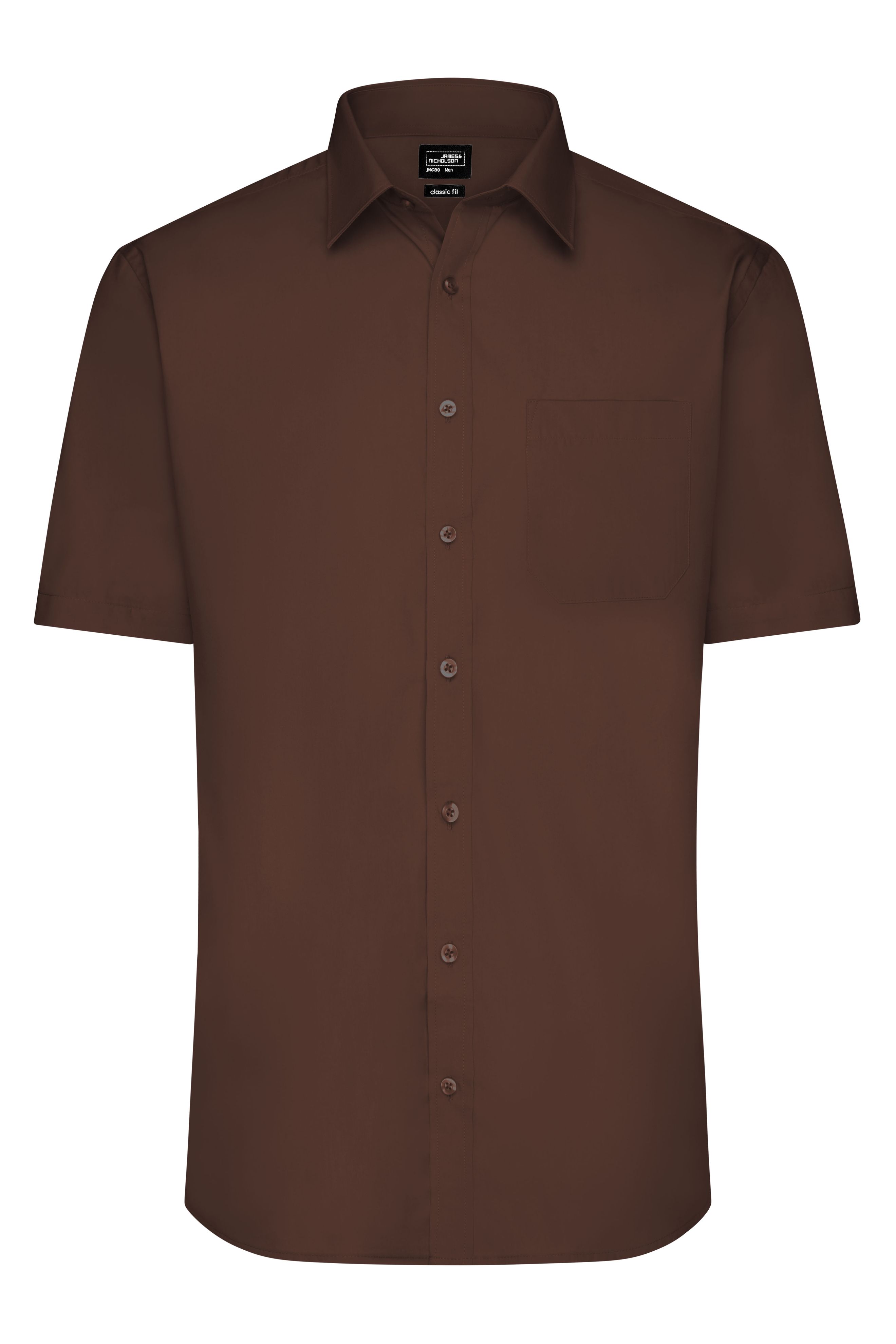 Herrenhemd Poplin Kurzarm